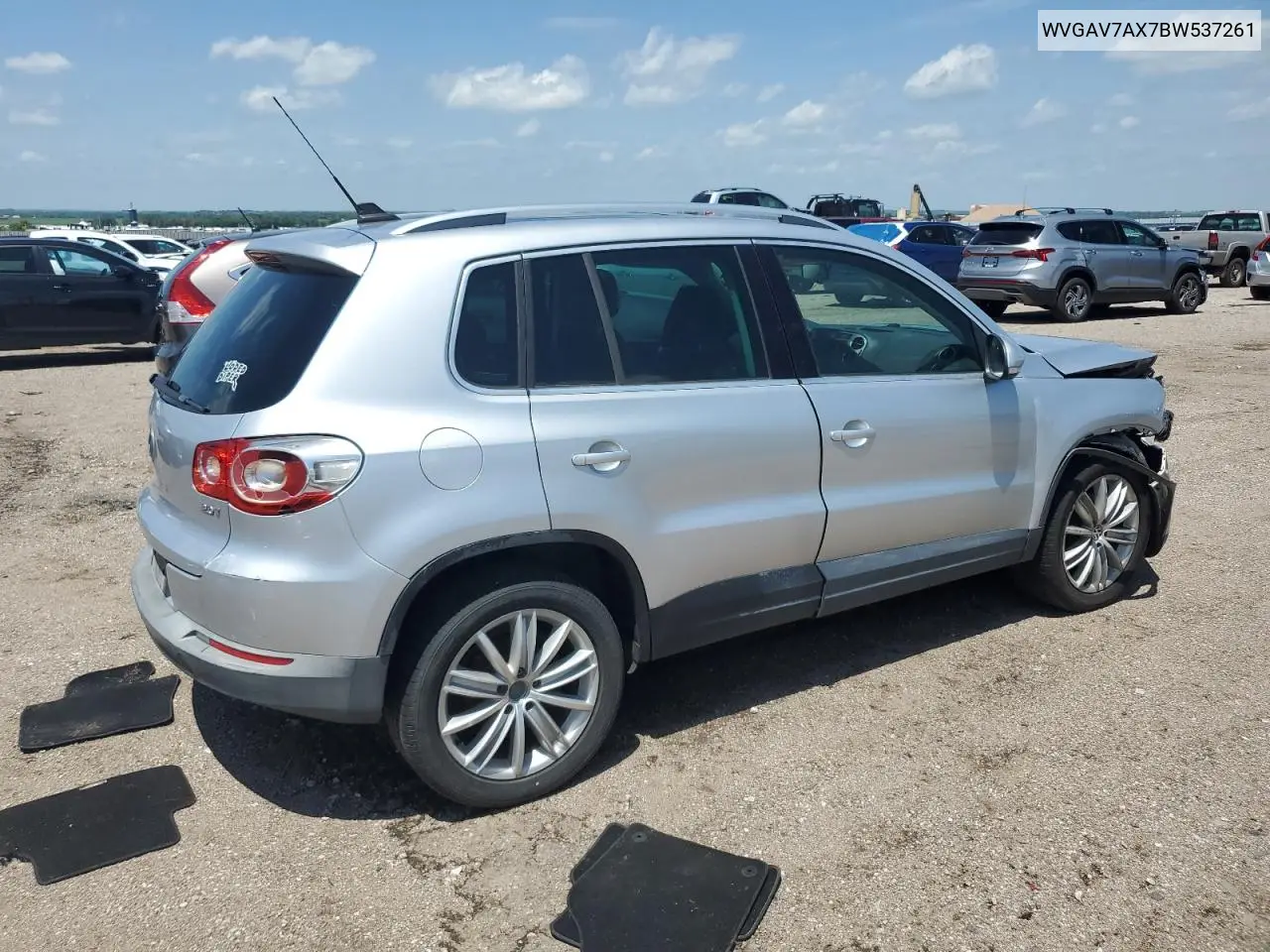 2011 Volkswagen Tiguan S VIN: WVGAV7AX7BW537261 Lot: 62074845