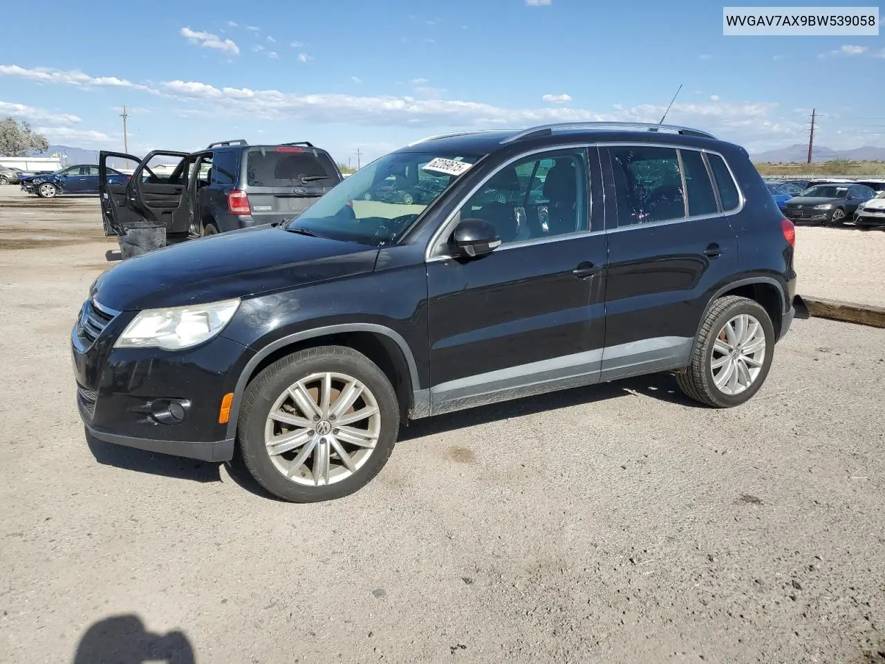 2011 Volkswagen Tiguan S VIN: WVGAV7AX9BW539058 Lot: 62269615