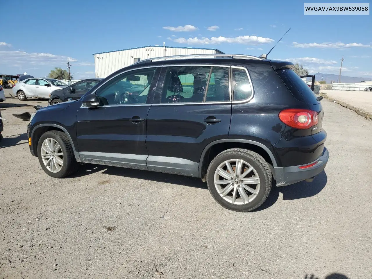 2011 Volkswagen Tiguan S VIN: WVGAV7AX9BW539058 Lot: 62269615