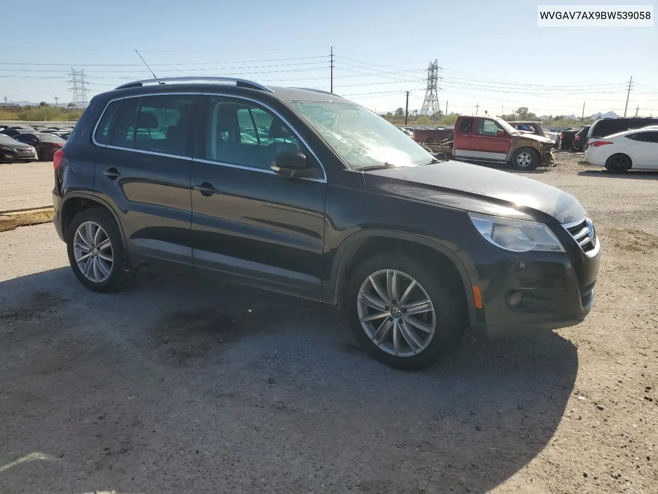 2011 Volkswagen Tiguan S VIN: WVGAV7AX9BW539058 Lot: 62269615