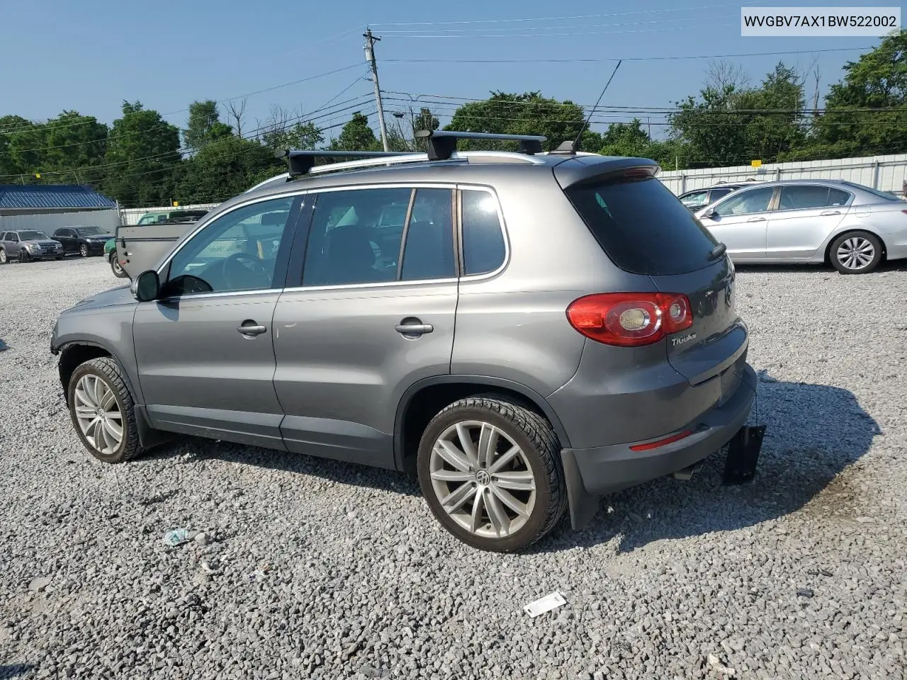 2011 Volkswagen Tiguan S VIN: WVGBV7AX1BW522002 Lot: 62348525