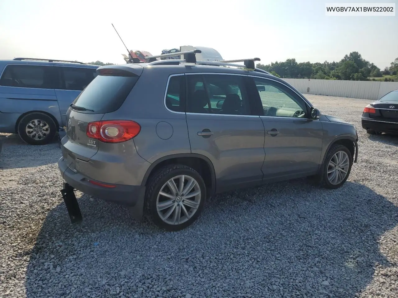 2011 Volkswagen Tiguan S VIN: WVGBV7AX1BW522002 Lot: 62348525
