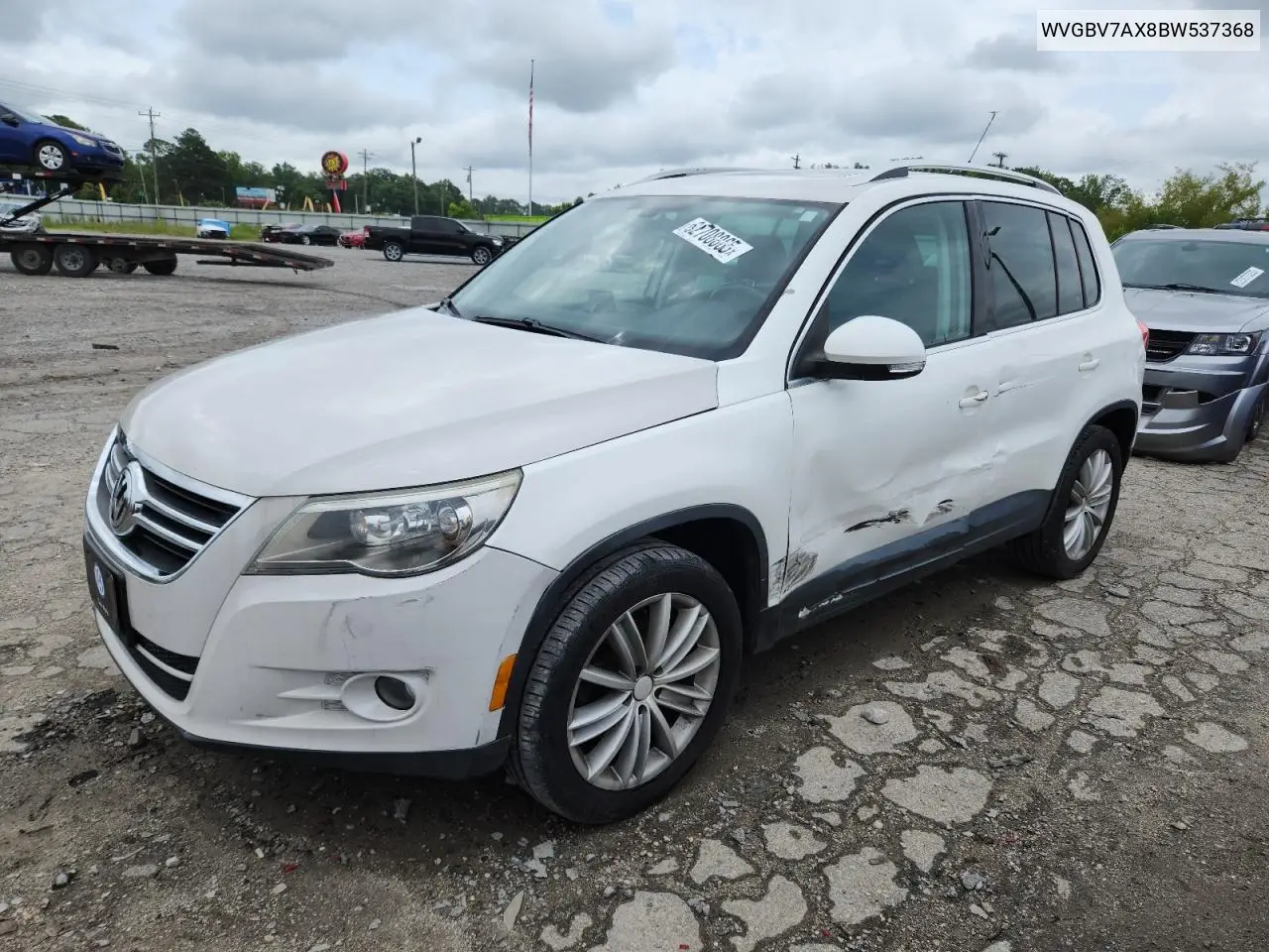 2011 Volkswagen Tiguan S VIN: WVGBV7AX8BW537368 Lot: 62708865