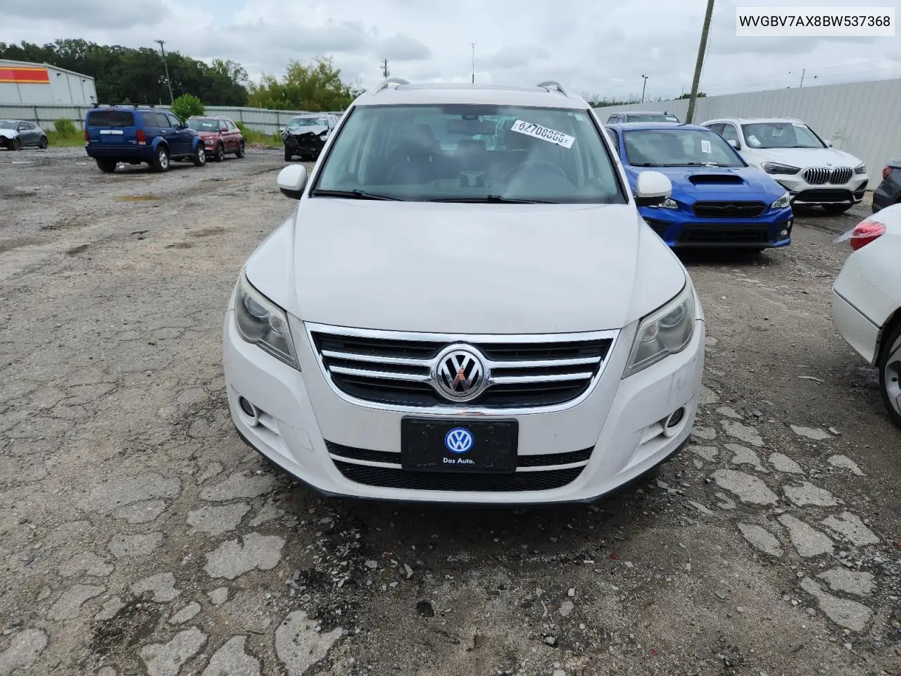 2011 Volkswagen Tiguan S VIN: WVGBV7AX8BW537368 Lot: 62708865