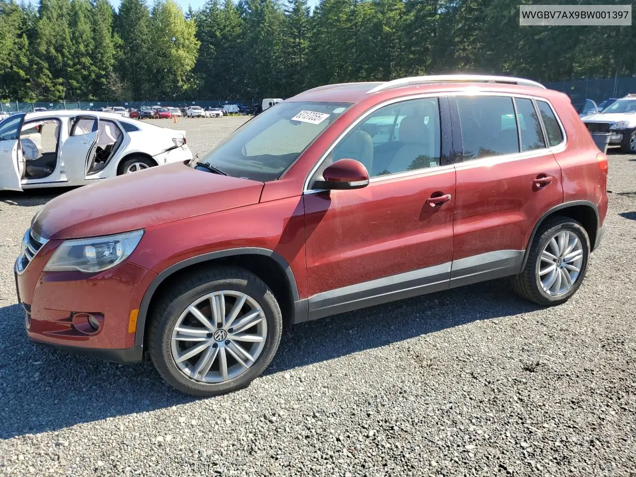 2011 Volkswagen Tiguan S VIN: WVGBV7AX9BW001397 Lot: 63137055
