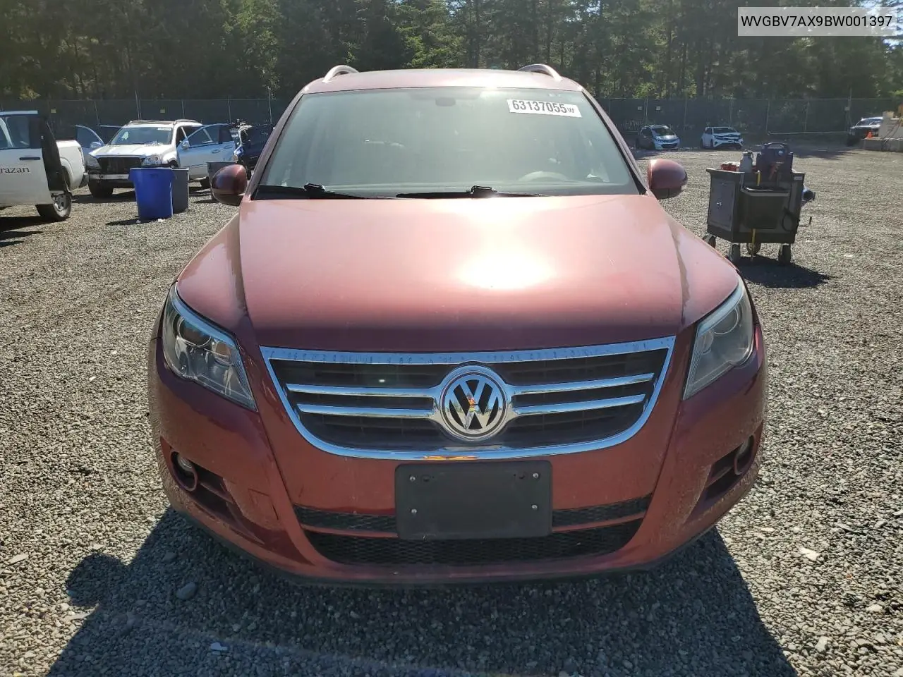 2011 Volkswagen Tiguan S VIN: WVGBV7AX9BW001397 Lot: 63137055