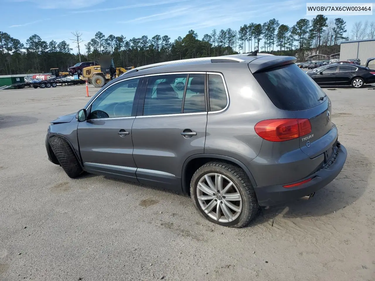 2012 Volkswagen Tiguan S VIN: WVGBV7AX6CW003464 Lot: 47248275