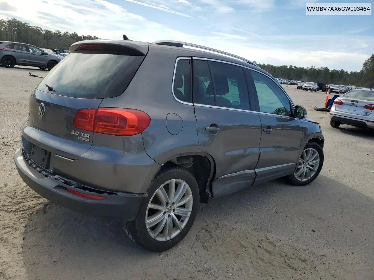 2012 Volkswagen Tiguan S VIN: WVGBV7AX6CW003464 Lot: 47248275