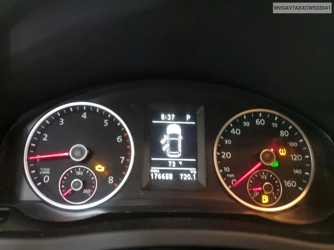 2012 Volkswagen Tiguan S VIN: WVGAV7AXXCW532041 Lot: 56550825