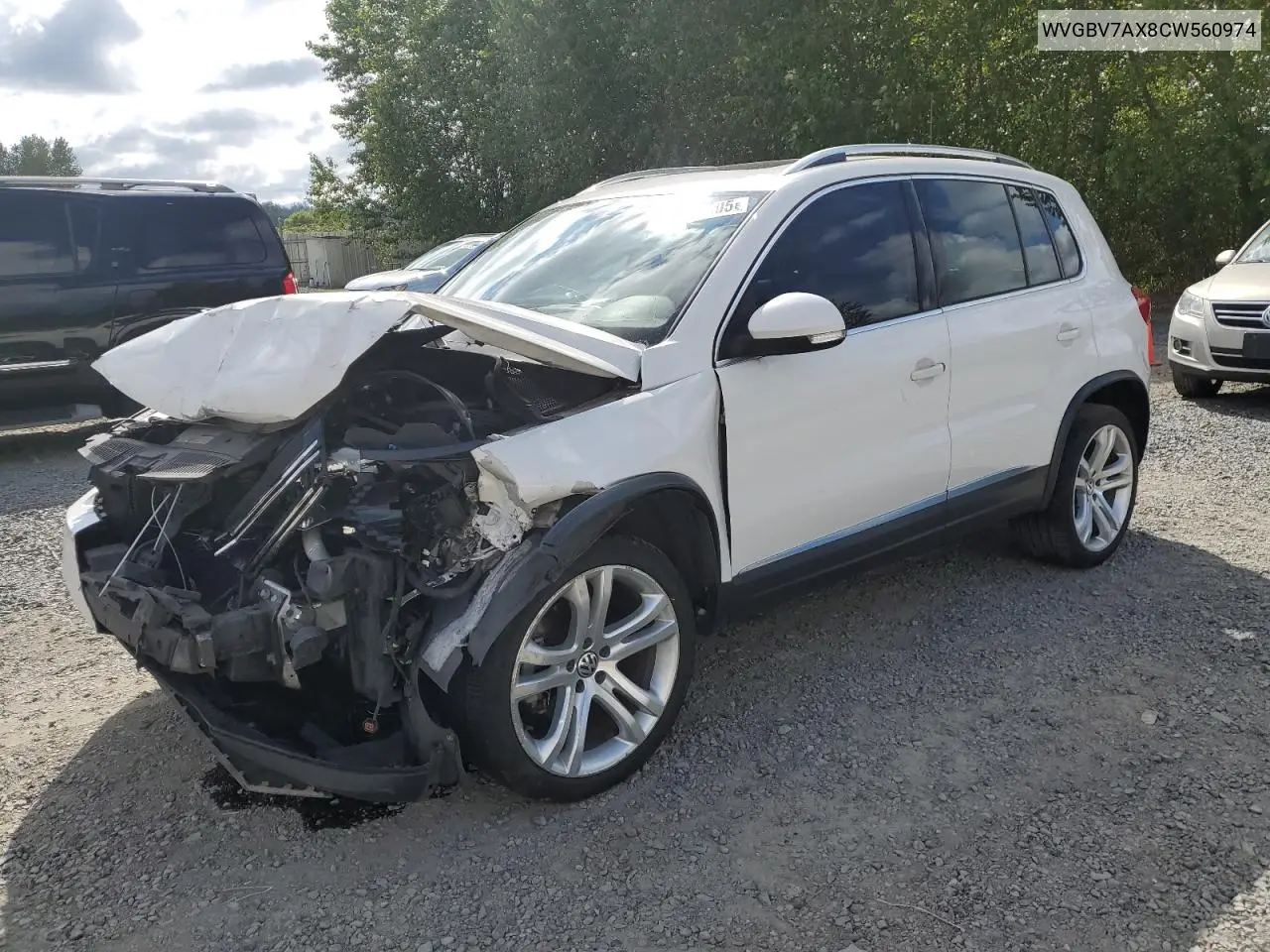 2012 Volkswagen Tiguan S VIN: WVGBV7AX8CW560974 Lot: 56707805