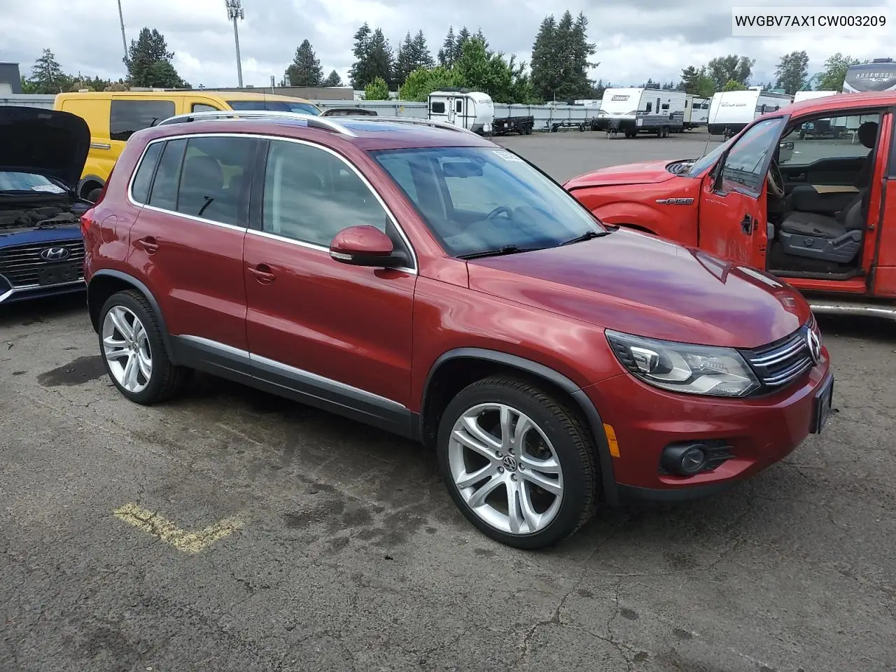 2012 Volkswagen Tiguan S VIN: WVGBV7AX1CW003209 Lot: 56904205