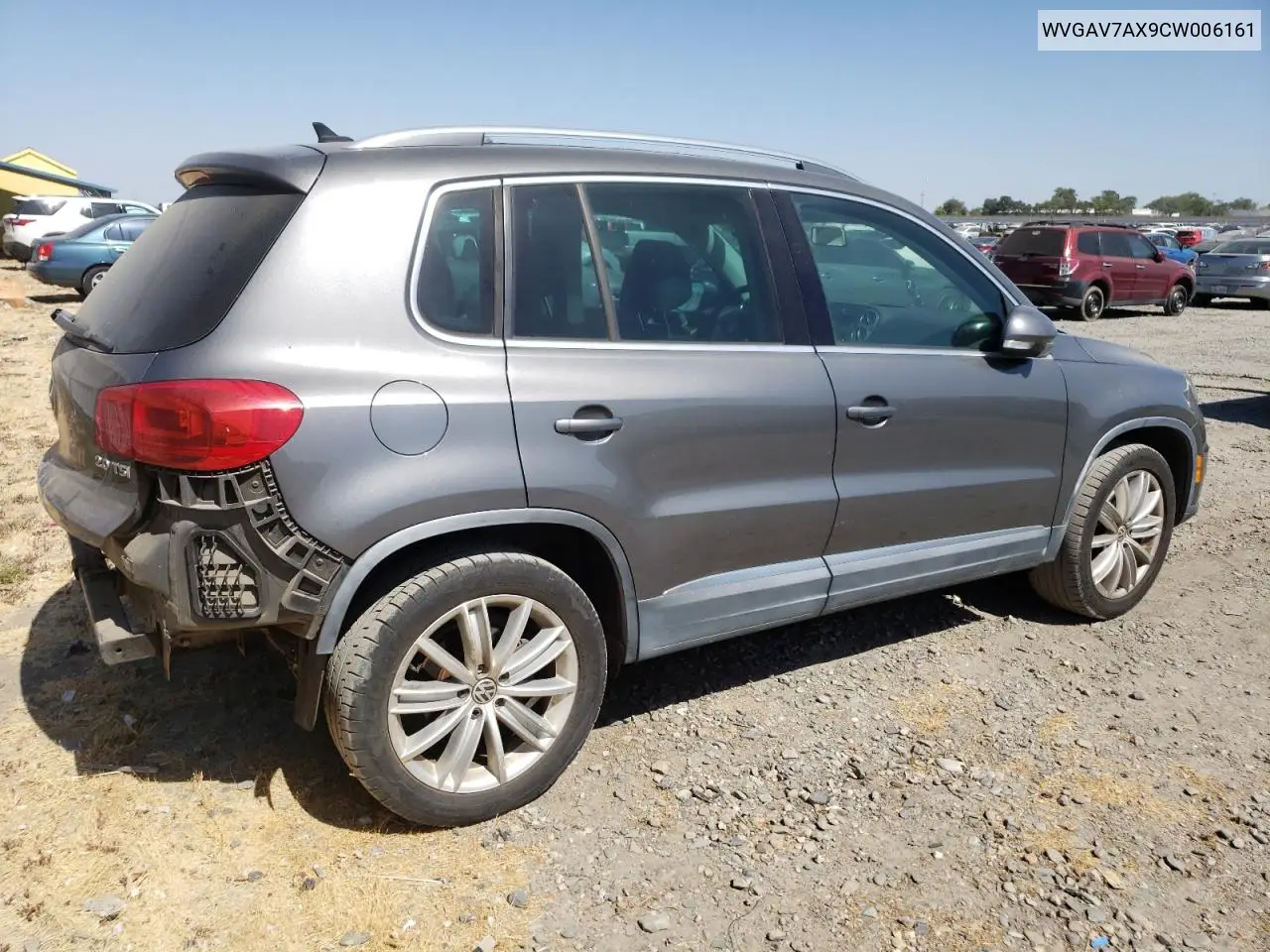 2012 Volkswagen Tiguan S VIN: WVGAV7AX9CW006161 Lot: 61789085