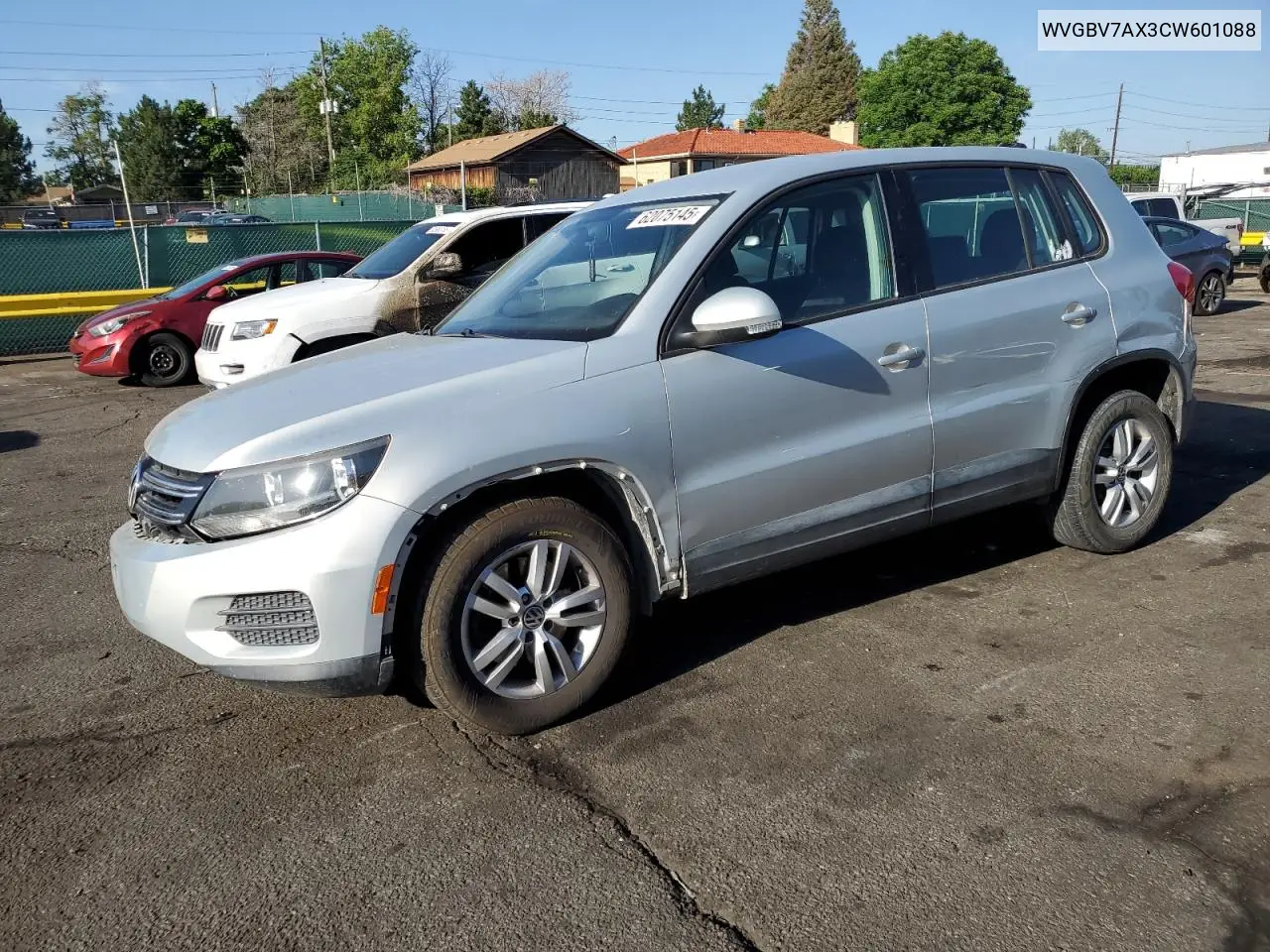 2012 Volkswagen Tiguan S VIN: WVGBV7AX3CW601088 Lot: 62075145