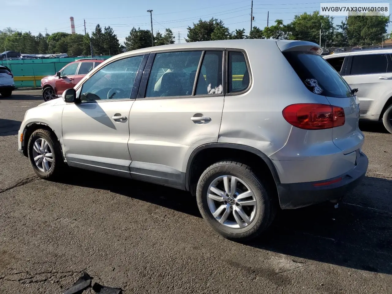 2012 Volkswagen Tiguan S VIN: WVGBV7AX3CW601088 Lot: 62075145