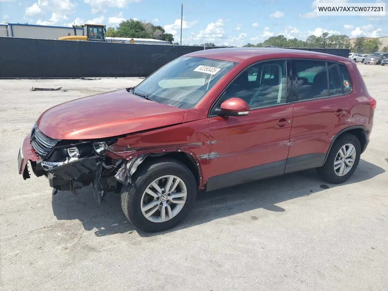 2012 Volkswagen Tiguan S VIN: WVGAV7AX7CW077231 Lot: 62350405