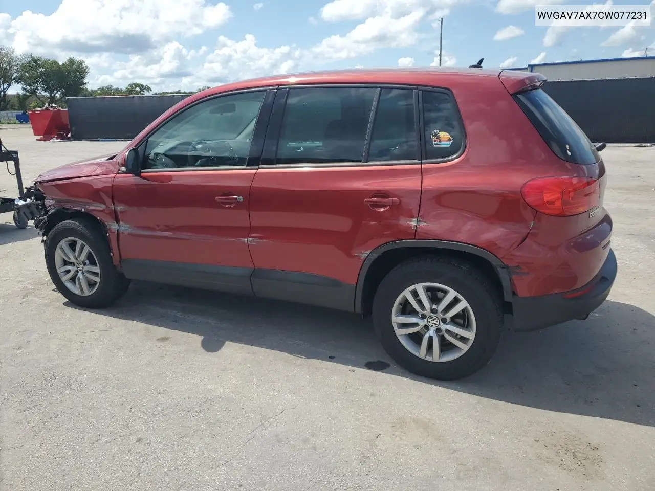 2012 Volkswagen Tiguan S VIN: WVGAV7AX7CW077231 Lot: 62350405