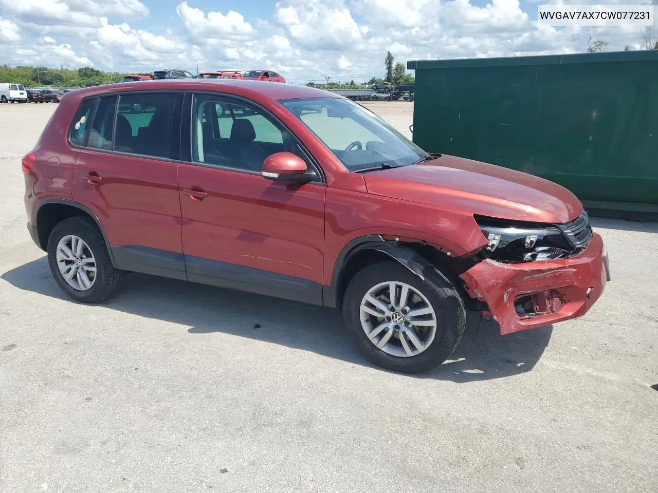 2012 Volkswagen Tiguan S VIN: WVGAV7AX7CW077231 Lot: 62350405