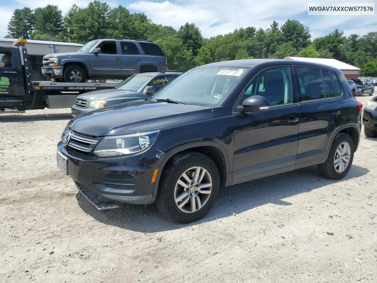 2012 Volkswagen Tiguan S VIN: WVGAV7AXXCW577576 Lot: 63107735