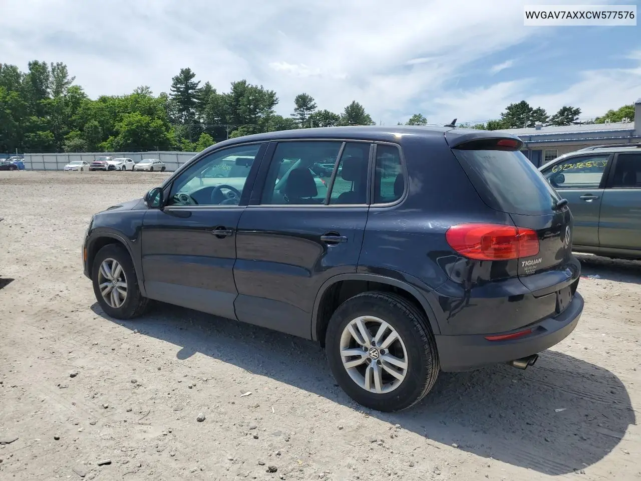 2012 Volkswagen Tiguan S VIN: WVGAV7AXXCW577576 Lot: 63107735