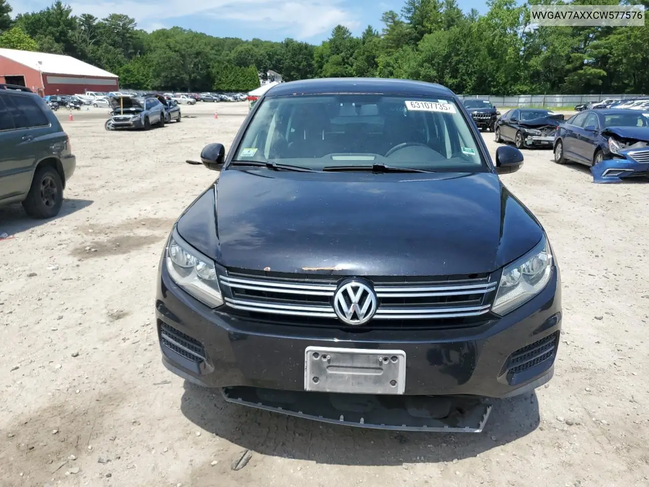 2012 Volkswagen Tiguan S VIN: WVGAV7AXXCW577576 Lot: 63107735