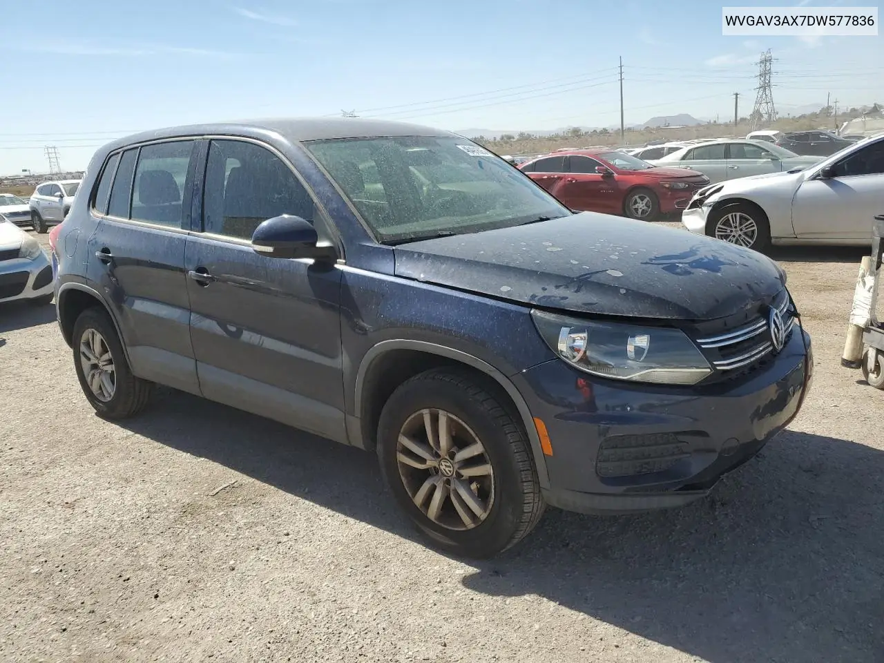 2013 Volkswagen Tiguan S VIN: WVGAV3AX7DW577836 Lot: 46491625