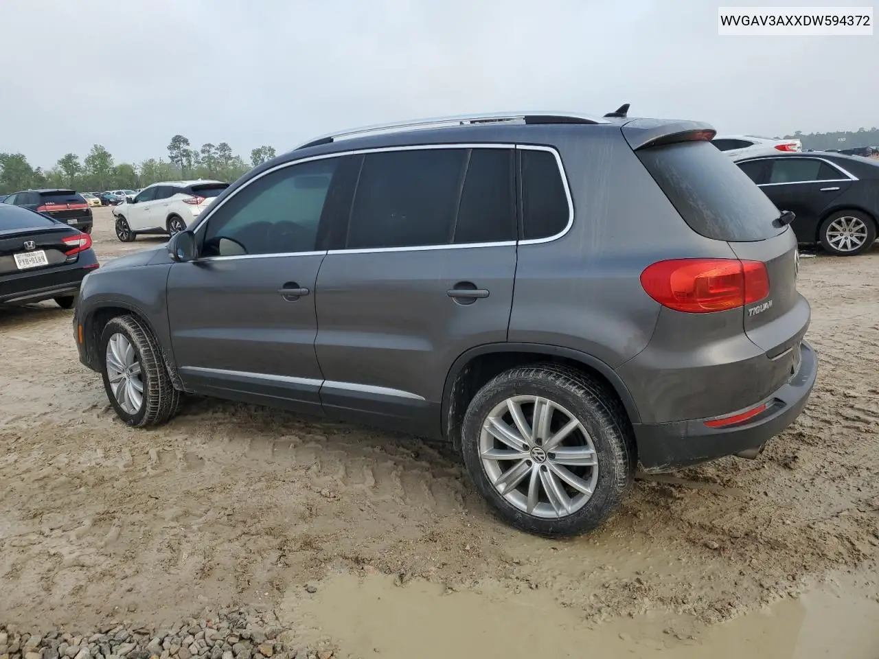 2013 Volkswagen Tiguan S VIN: WVGAV3AXXDW594372 Lot: 50651325