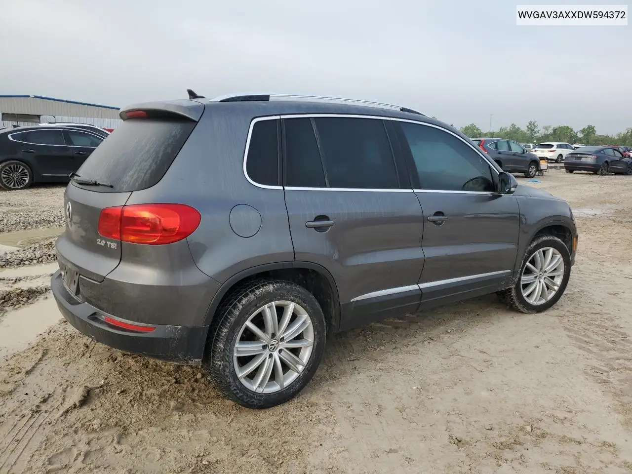 2013 Volkswagen Tiguan S VIN: WVGAV3AXXDW594372 Lot: 50651325