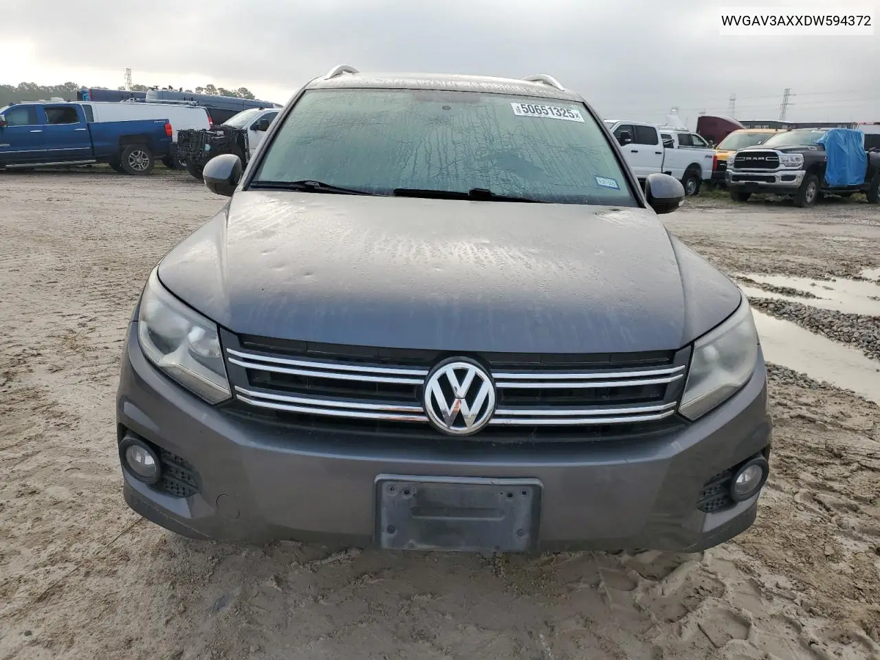 2013 Volkswagen Tiguan S VIN: WVGAV3AXXDW594372 Lot: 50651325