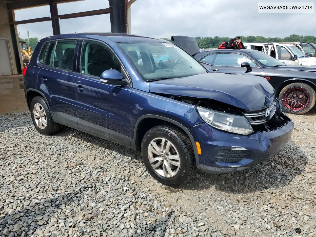 2013 Volkswagen Tiguan S VIN: WVGAV3AX6DW621714 Lot: 54730565