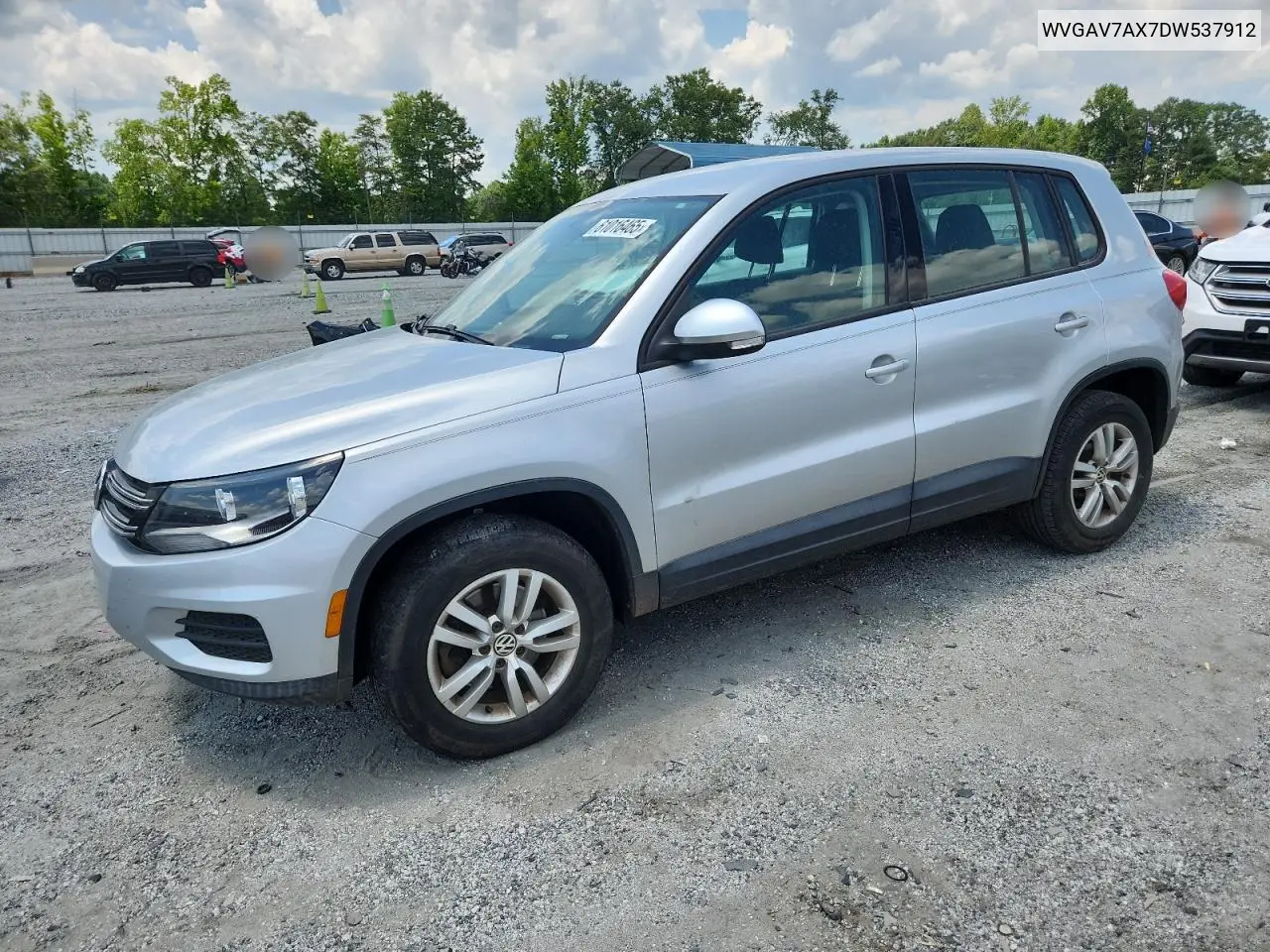 2013 Volkswagen Tiguan S VIN: WVGAV7AX7DW537912 Lot: 61016465