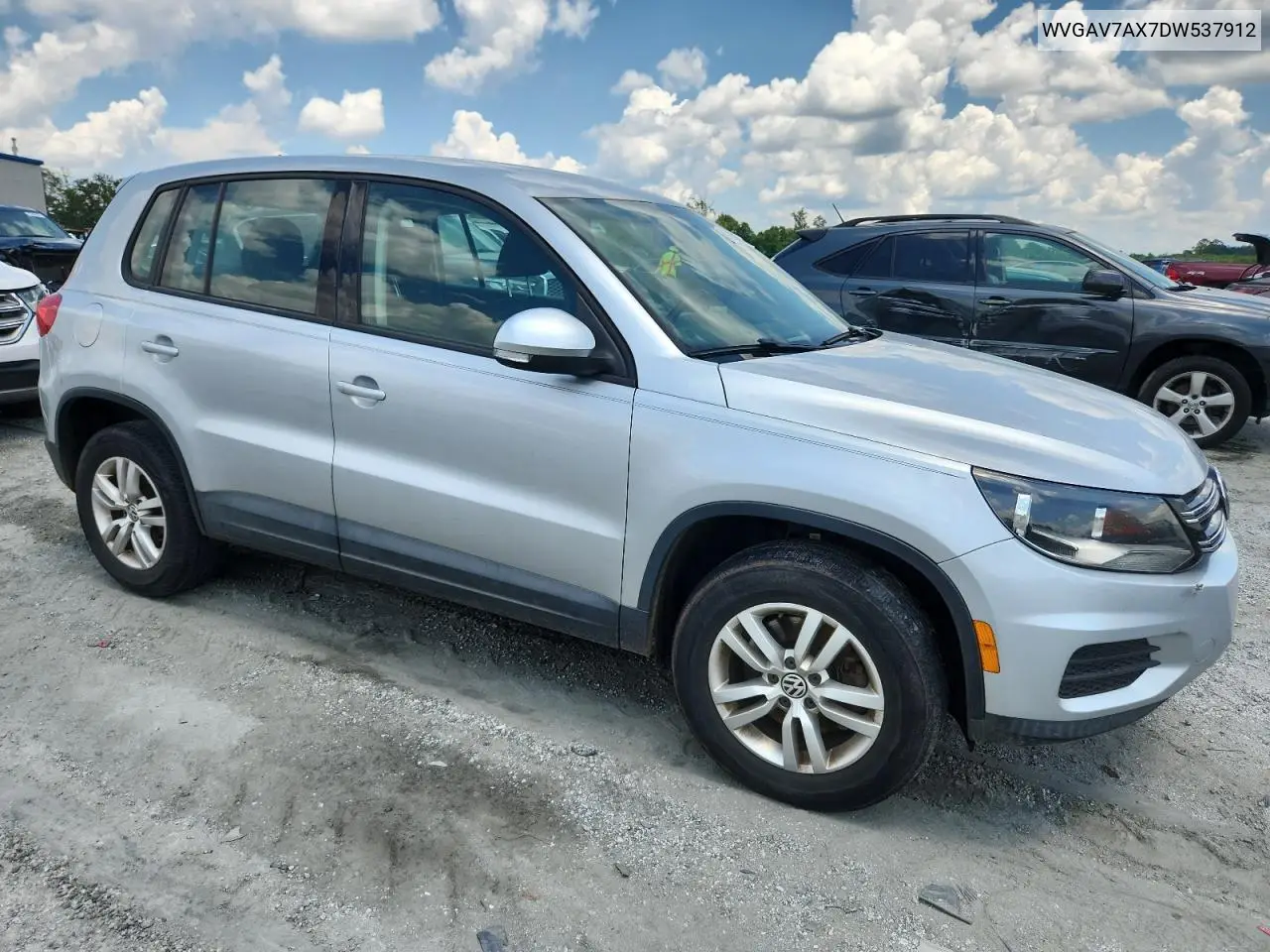 2013 Volkswagen Tiguan S VIN: WVGAV7AX7DW537912 Lot: 61016465