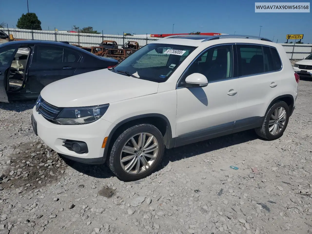 2013 Volkswagen Tiguan S VIN: WVGAV7AX9DW545168 Lot: 61755055