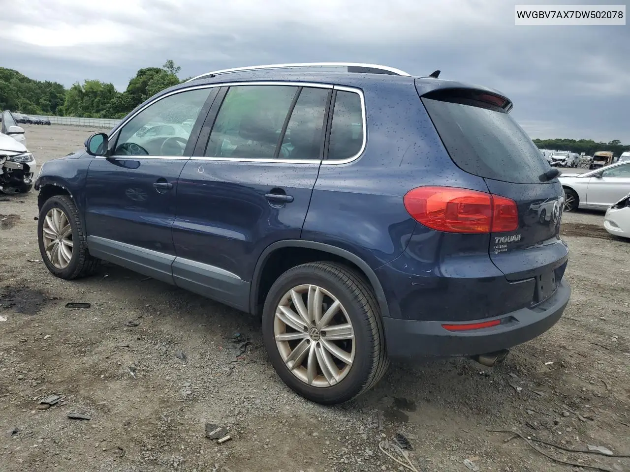 2013 Volkswagen Tiguan S VIN: WVGBV7AX7DW502078 Lot: 62124485