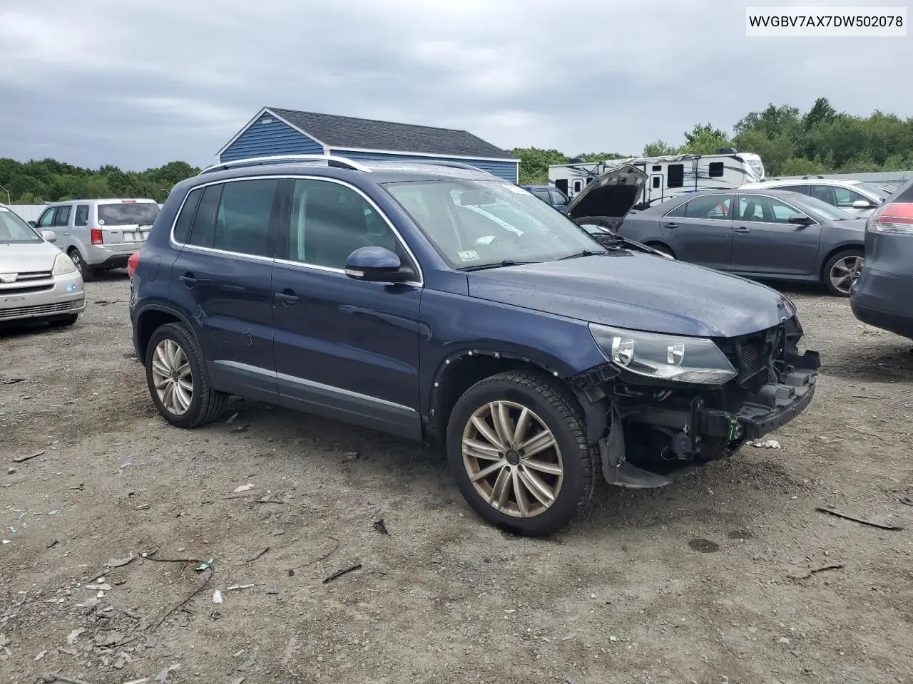 2013 Volkswagen Tiguan S VIN: WVGBV7AX7DW502078 Lot: 62124485