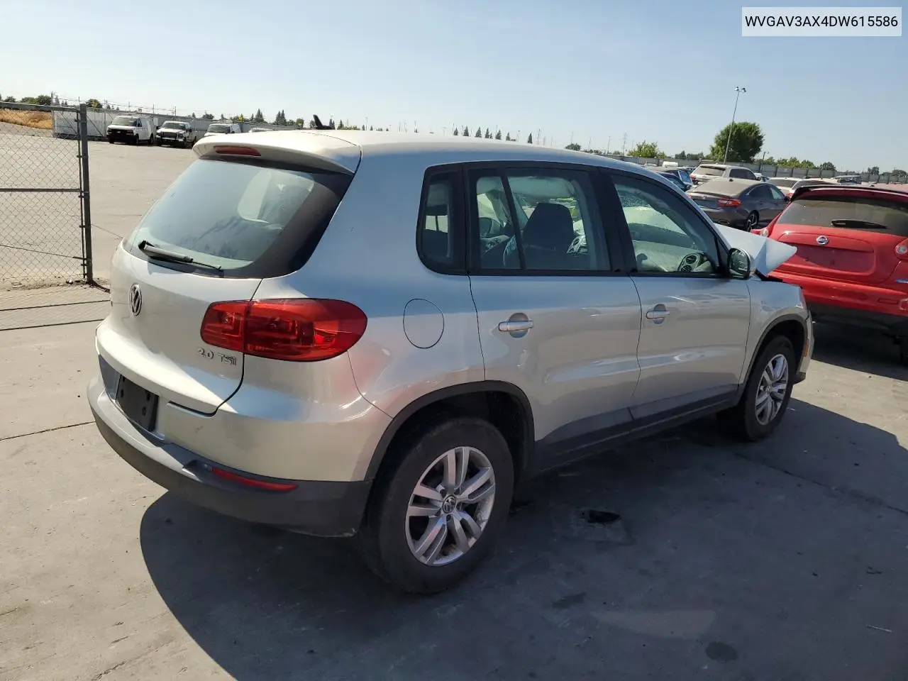 2013 Volkswagen Tiguan S VIN: WVGAV3AX4DW615586 Lot: 62340765