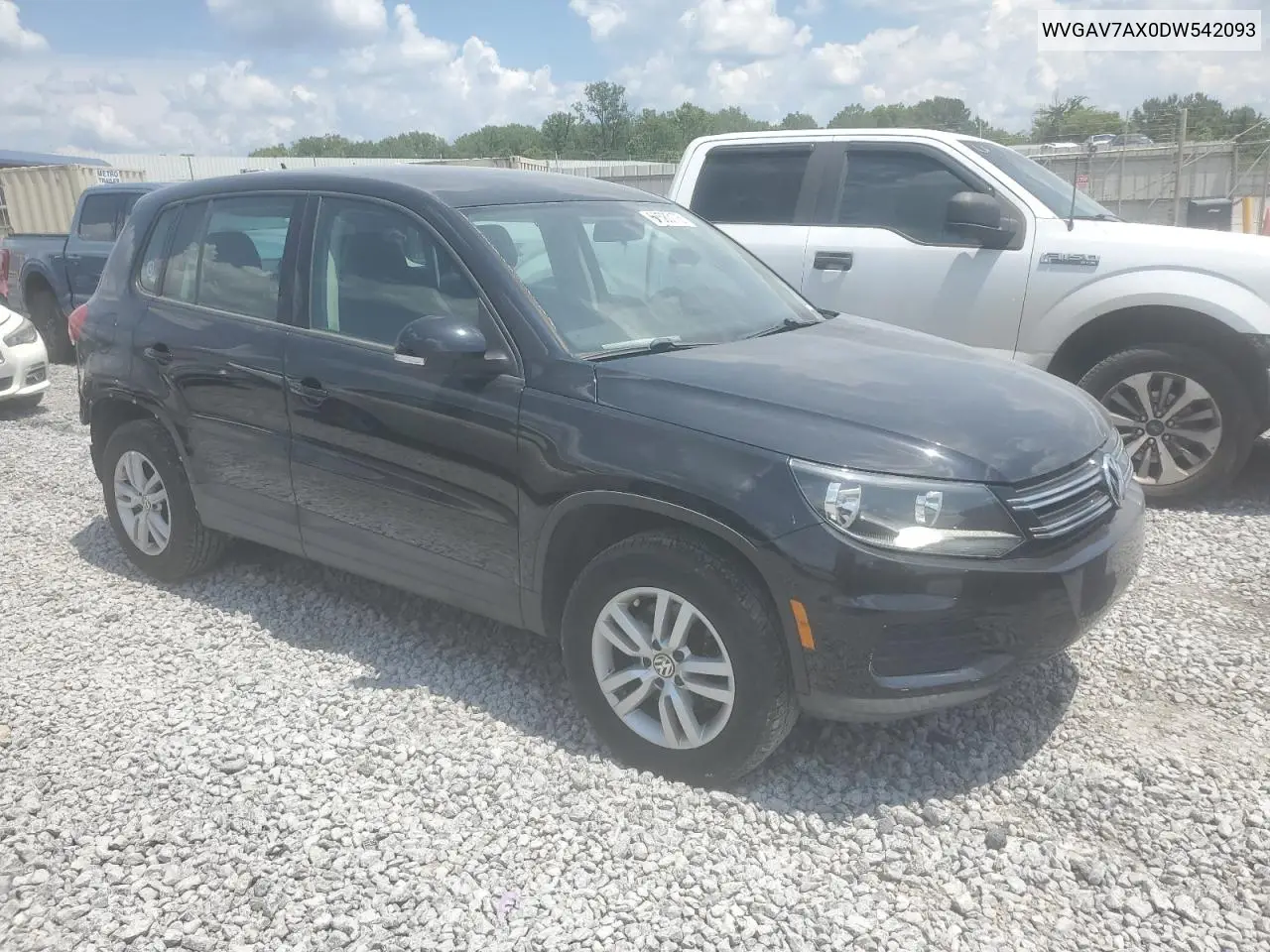 2013 Volkswagen Tiguan S VIN: WVGAV7AX0DW542093 Lot: 62580175