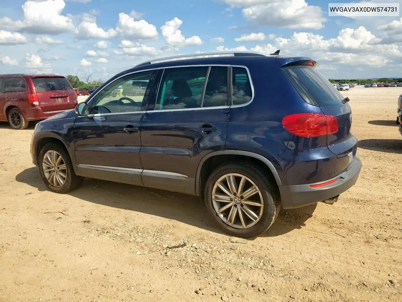2013 Volkswagen Tiguan S VIN: WVGAV3AX0DW574731 Lot: 62732185