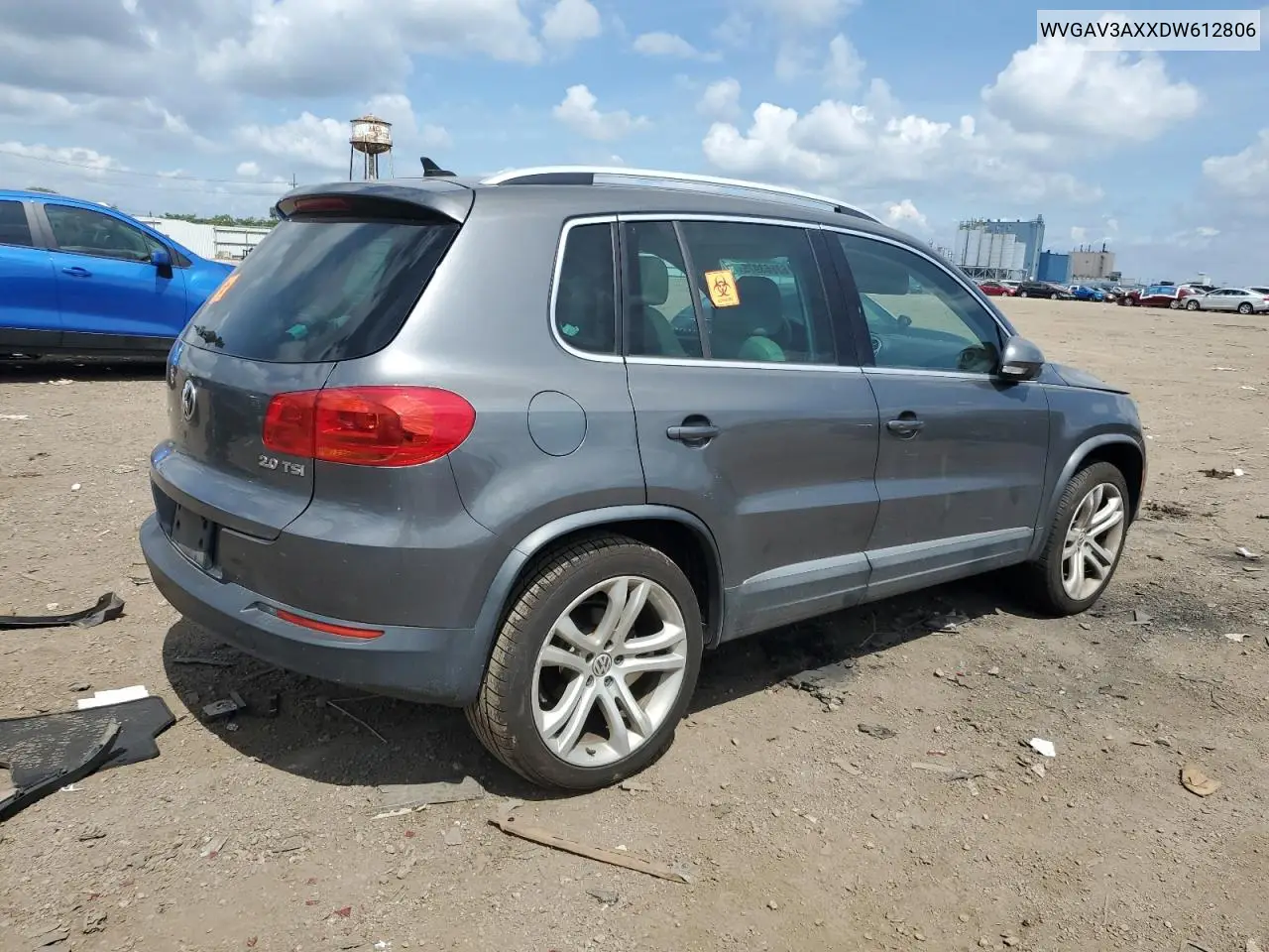 2013 Volkswagen Tiguan S VIN: WVGAV3AXXDW612806 Lot: 62863975