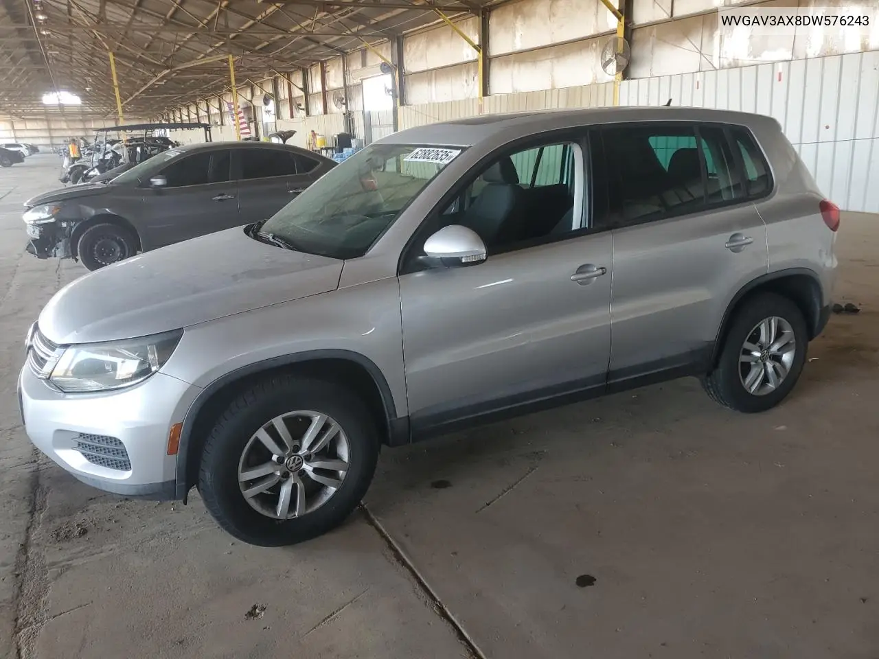 2013 Volkswagen Tiguan S VIN: WVGAV3AX8DW576243 Lot: 62882635