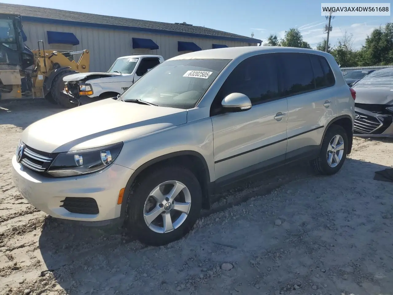 2013 Volkswagen Tiguan S VIN: WVGAV3AX4DW561688 Lot: 63202505