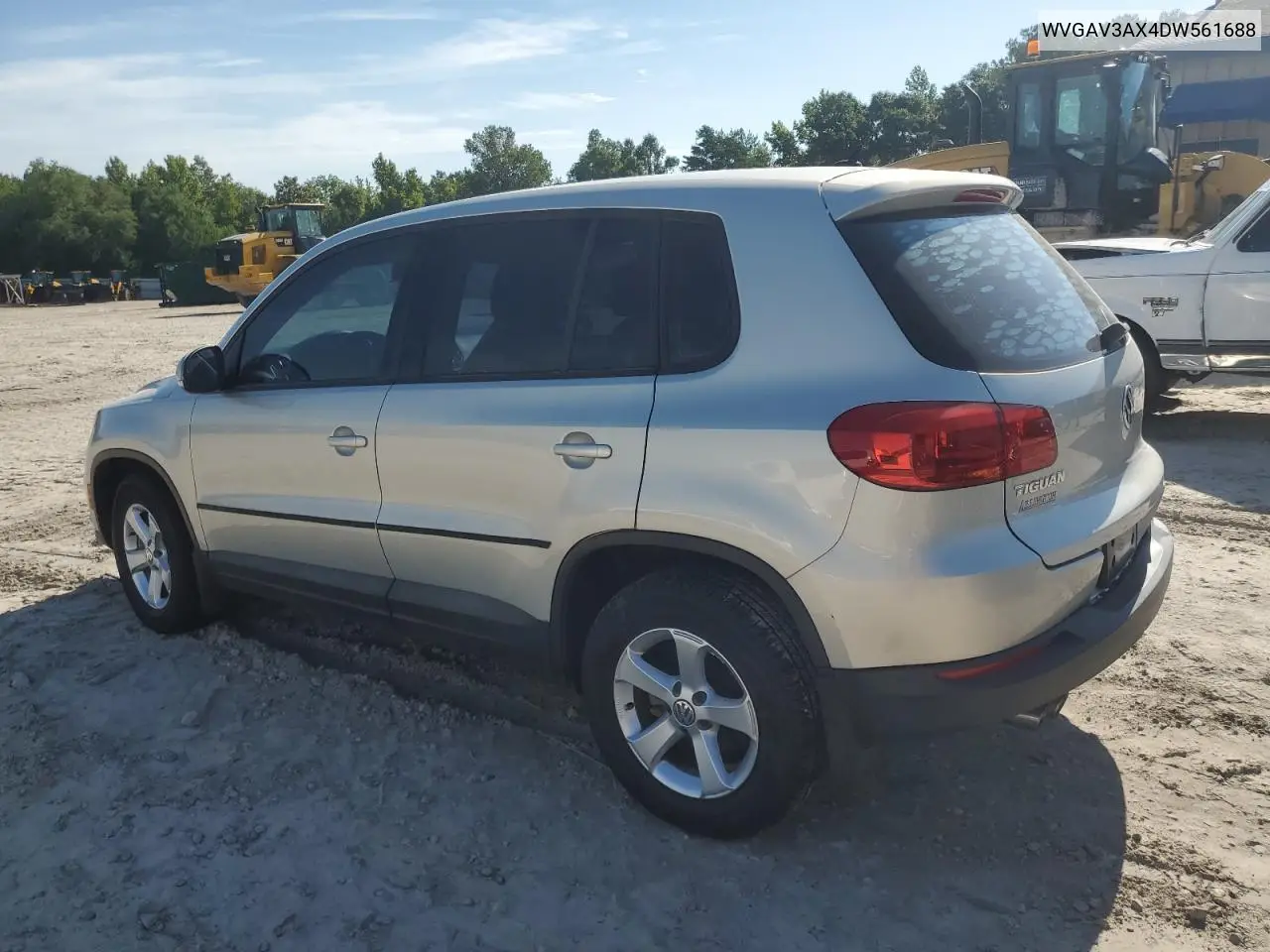 2013 Volkswagen Tiguan S VIN: WVGAV3AX4DW561688 Lot: 63202505