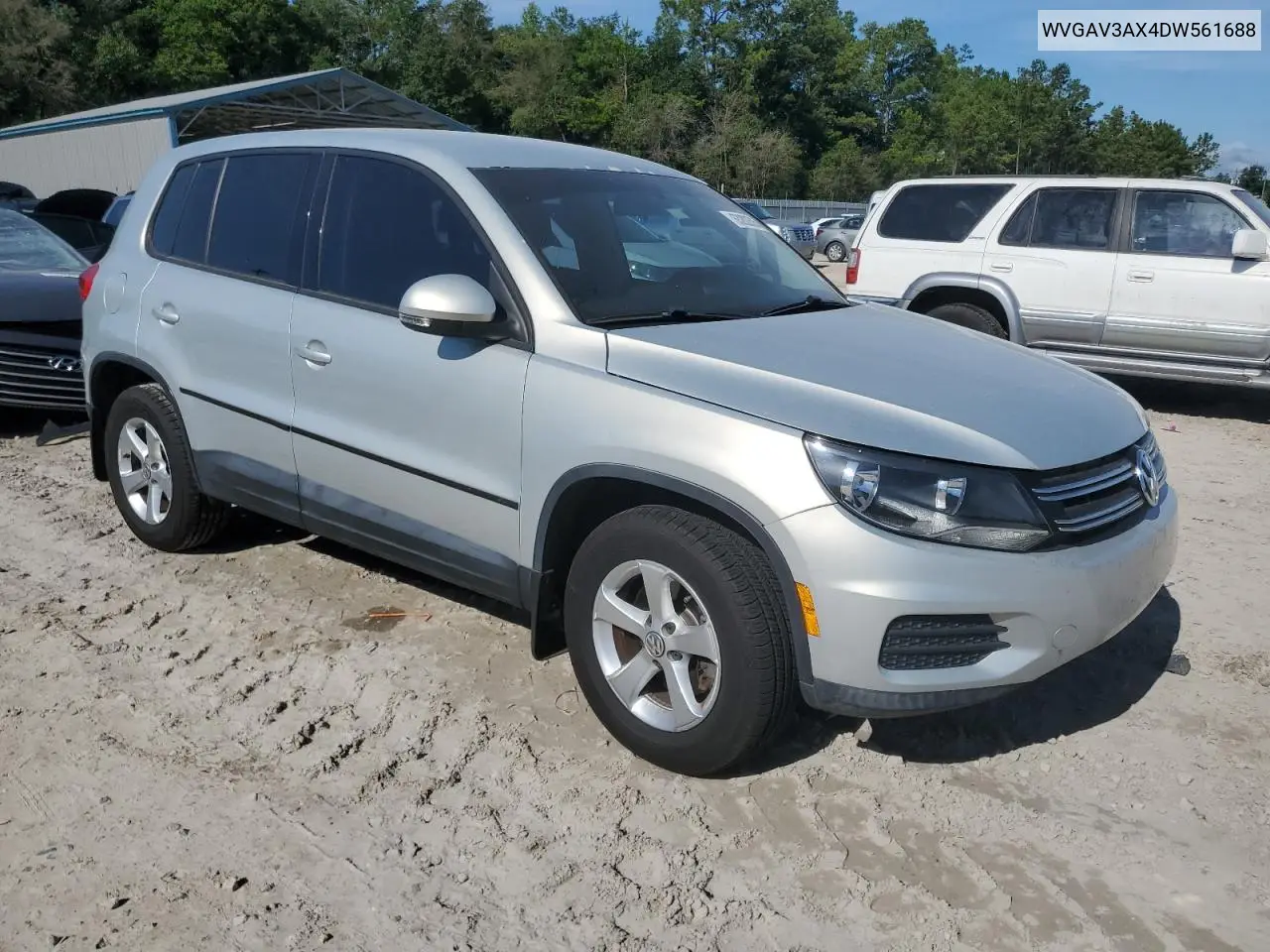 2013 Volkswagen Tiguan S VIN: WVGAV3AX4DW561688 Lot: 63202505