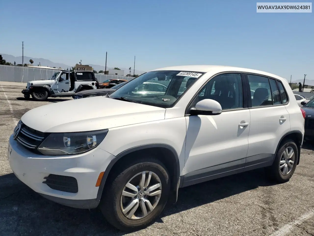 2013 Volkswagen Tiguan S VIN: WVGAV3AX9DW624381 Lot: 63289145