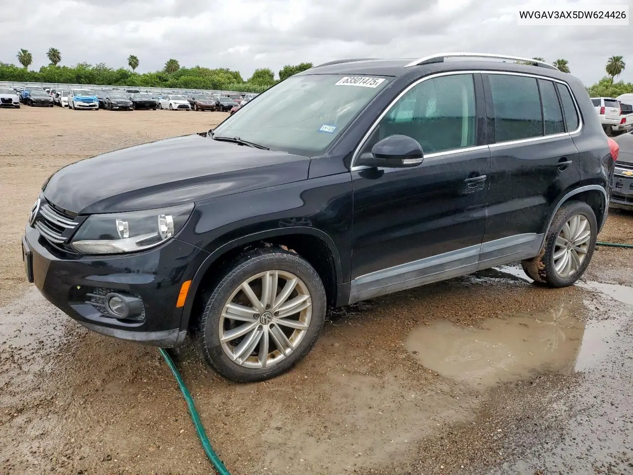 2013 Volkswagen Tiguan S VIN: WVGAV3AX5DW624426 Lot: 63501475