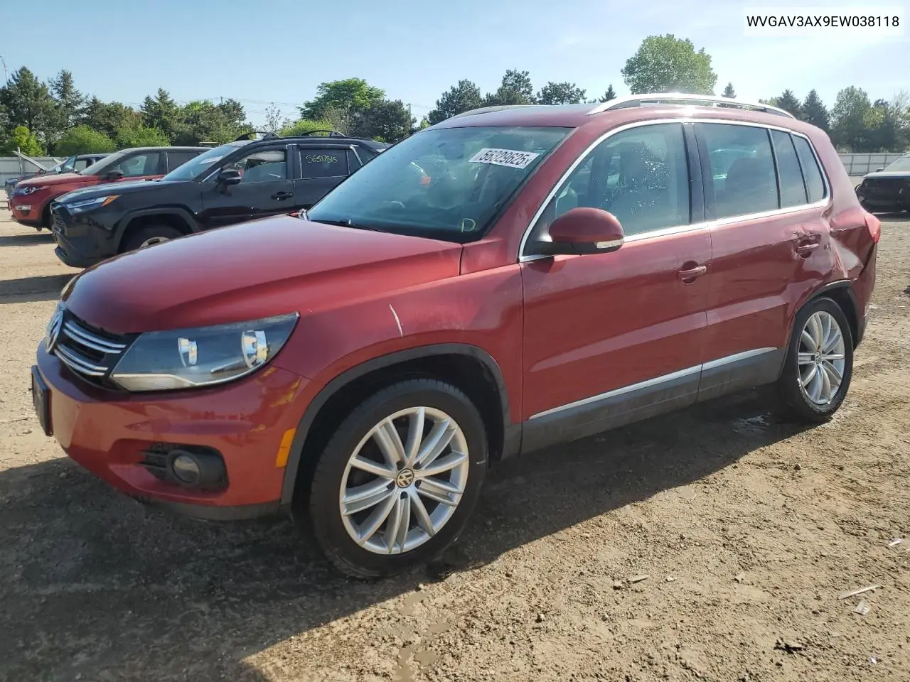 2014 Volkswagen Tiguan S VIN: WVGAV3AX9EW038118 Lot: 56329625