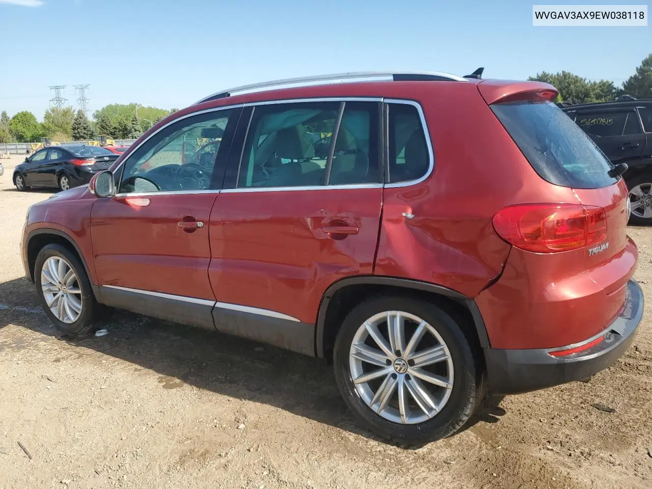 2014 Volkswagen Tiguan S VIN: WVGAV3AX9EW038118 Lot: 56329625