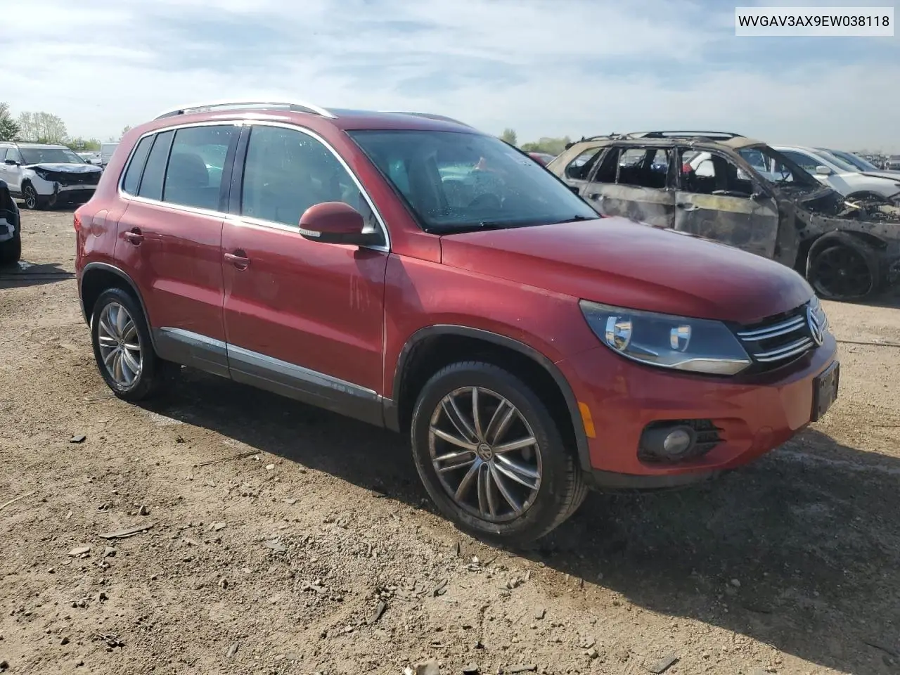 2014 Volkswagen Tiguan S VIN: WVGAV3AX9EW038118 Lot: 56329625