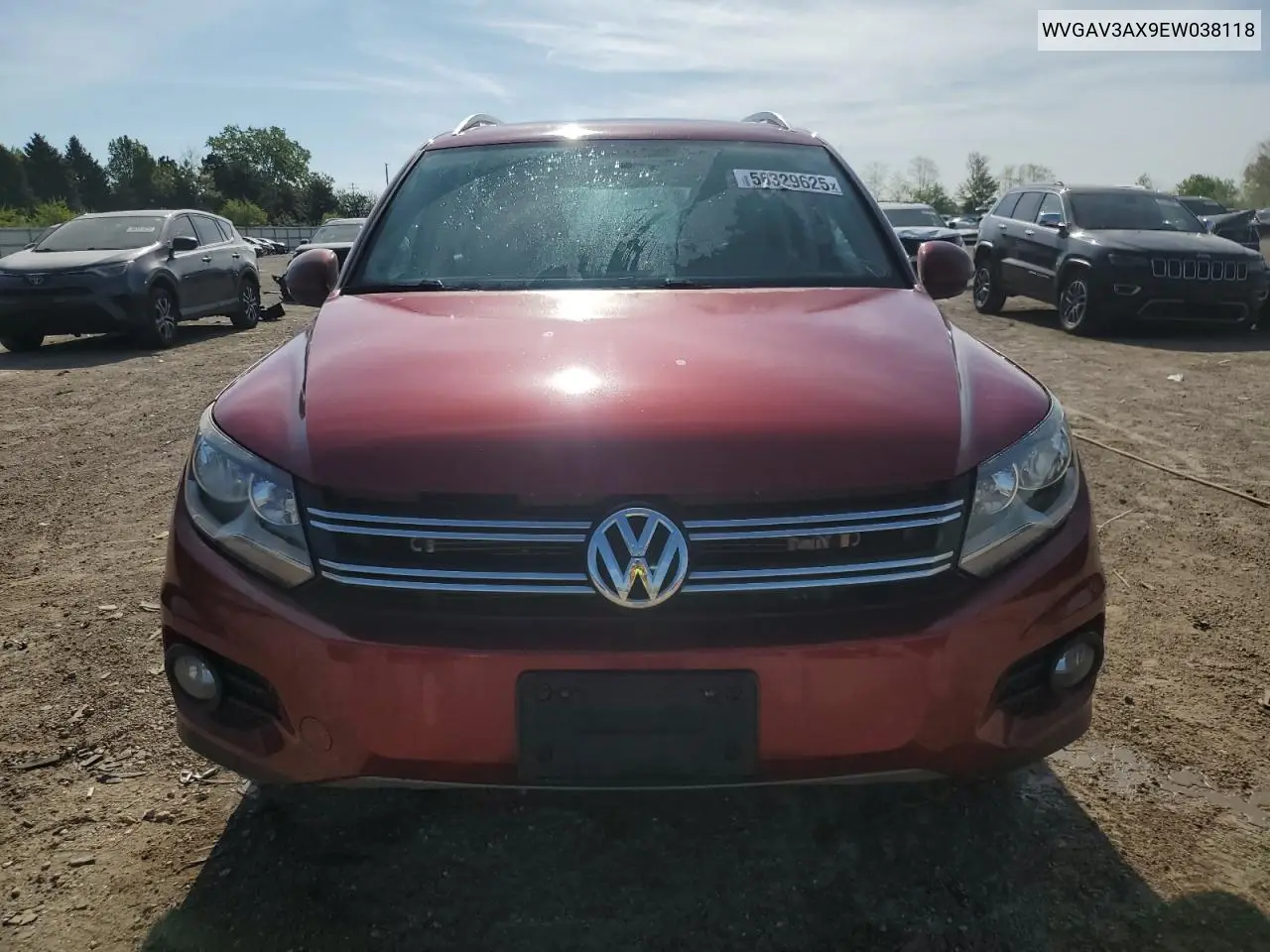 2014 Volkswagen Tiguan S VIN: WVGAV3AX9EW038118 Lot: 56329625