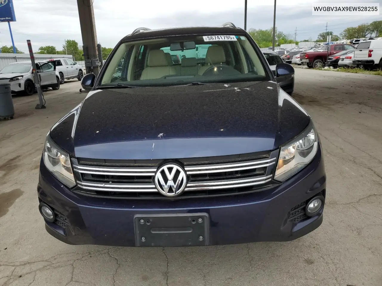 2014 Volkswagen Tiguan S VIN: WVGBV3AX9EW528255 Lot: 56741795