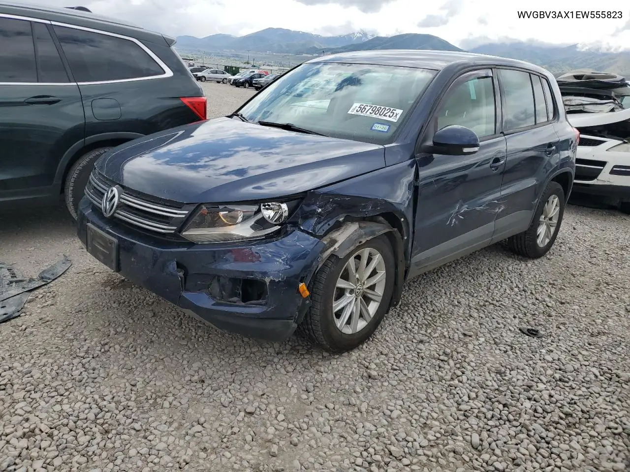 2014 Volkswagen Tiguan S VIN: WVGBV3AX1EW555823 Lot: 56798025
